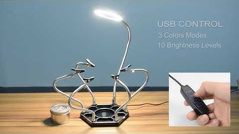 noevsbig Helping Hands With 3X Magnifying Lamp and Cleaning-Ball