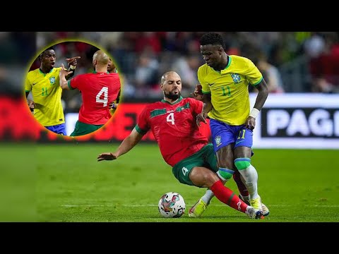 Sofyan Amrabat vs Vinicius Jr | Fight in Brazil vs Morocco 2023