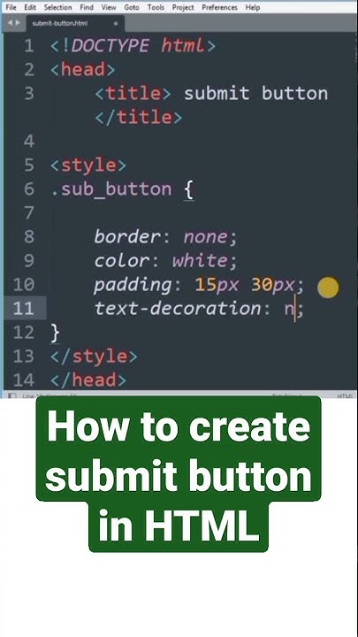 How to create submit button in html |#shorts - YouTube