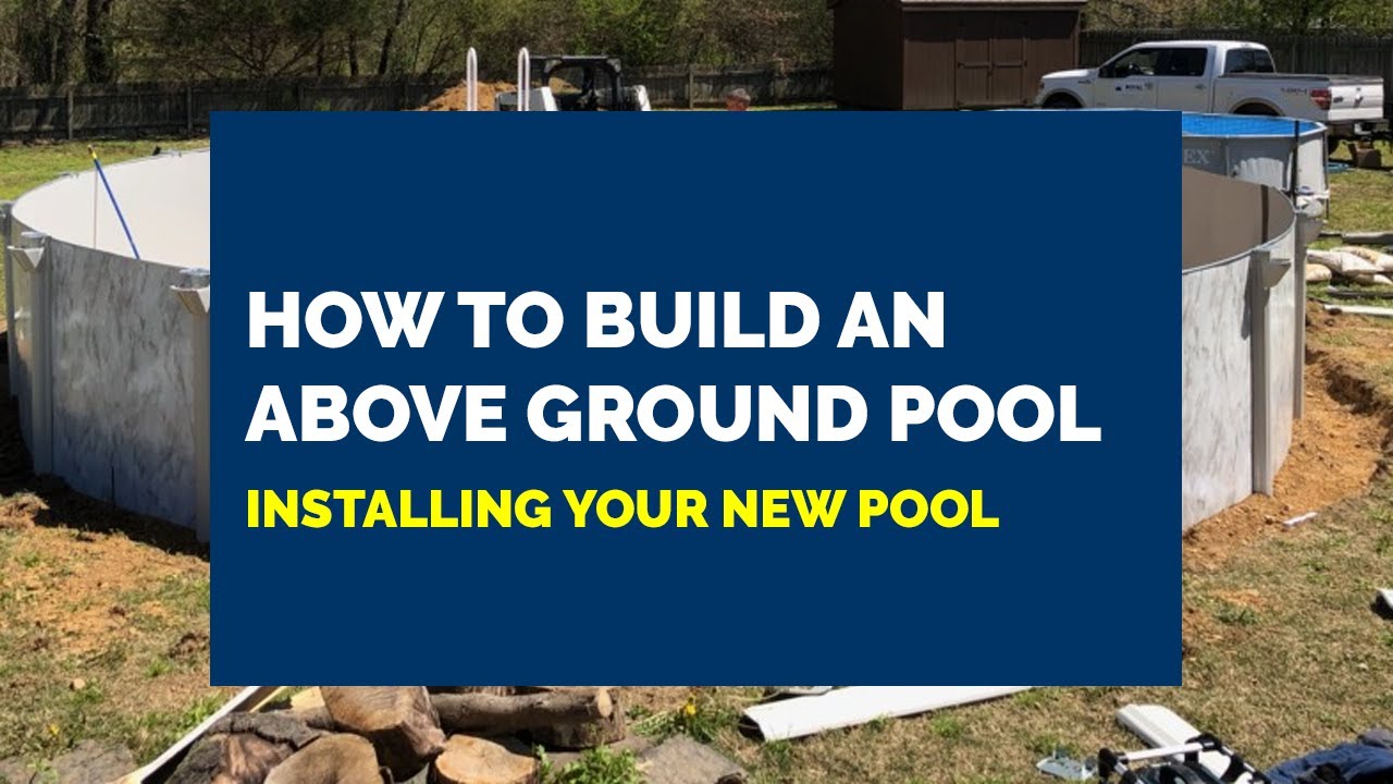 Round Above Ground Swimming Pool Installation - YouTube