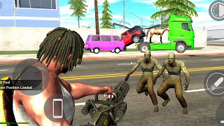 Minigun Franklin Player vs Zombie Attack Crazy Truck Jeep Horse Road Chaos Gameplay 3D Action