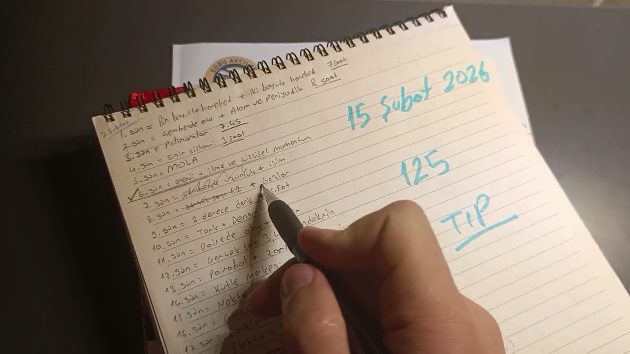 YKS SON 124 GÜN  10 saat 30 dk çalıştım  