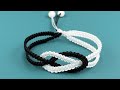 How to make white and black bracelet  easy and simple bracelet tutoriala31