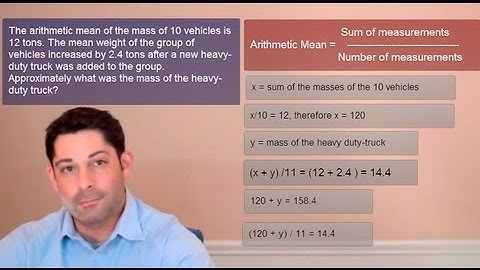 800score: Arithmetic Mean / Averages Heavy Truck Question