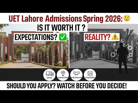UET Lahore 2026 Admission Reality | What Students Don’t Tell You!
