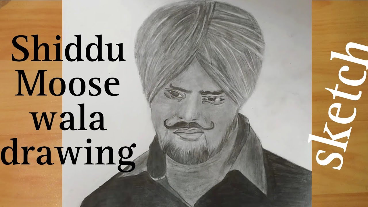 shidhu moose wala drawing/how to make sketch/drawing shidhu moose wala YouTube