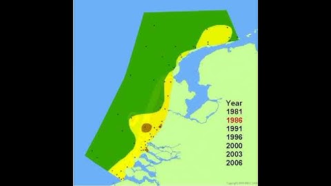 Cadmium concentration in surface sediment (fraction smaller than 63µm)  North Sea  Years 1981-2006