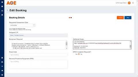 ACE360 Booking Tool - Step 4   Confirming a booking using ACE360