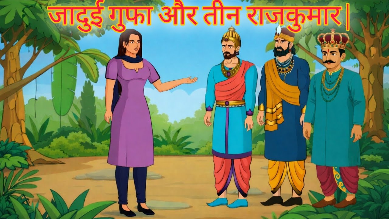 जादुई गुफा और तीन राजकुमार |Jadui gufa or teen rajkumar | Hindi moral stories | Hindi animated story