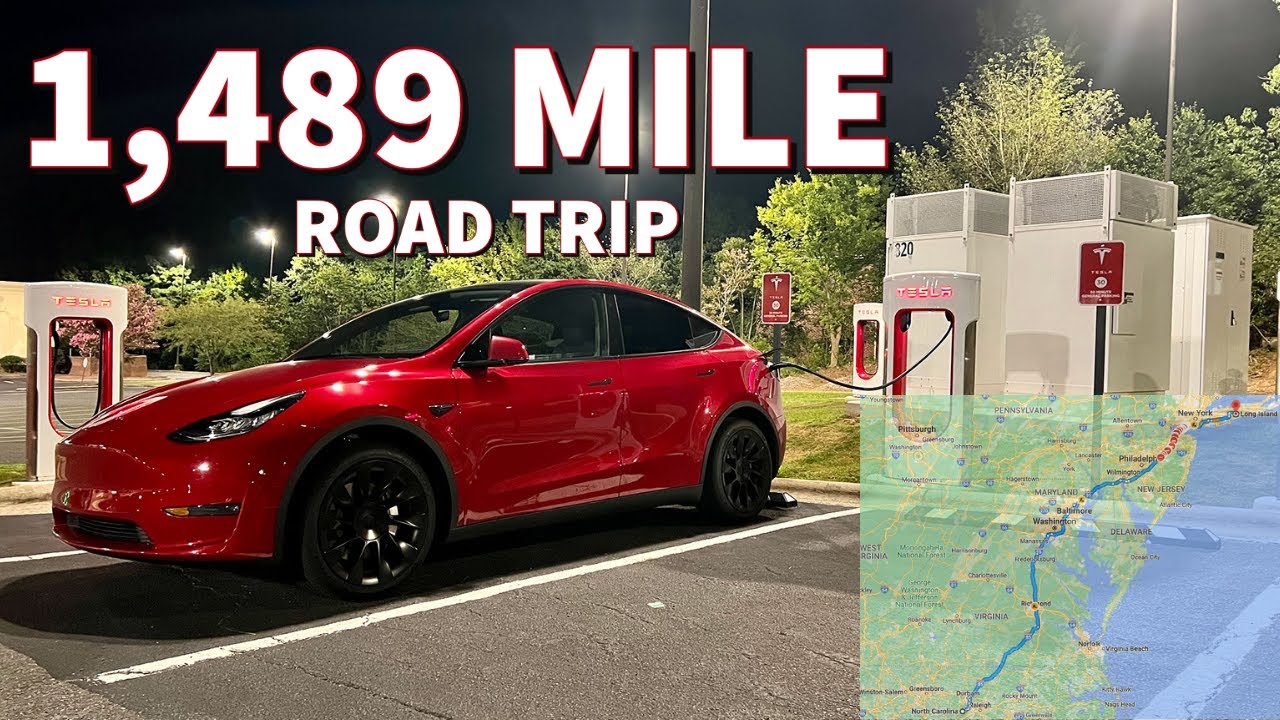 First LONG Road Trip with the 2023 TESLA Model Y Long Range! 🚗🔋 - YouTube