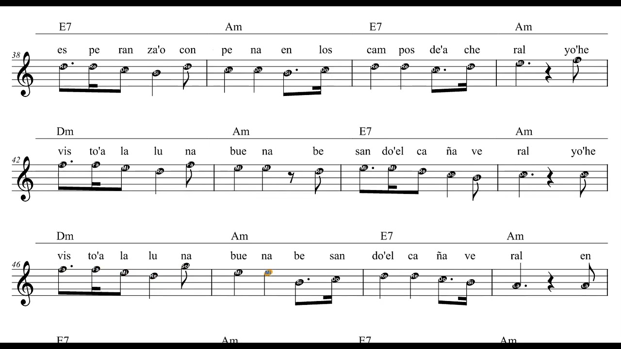 Luna tucumana.partitura en La menor, la quieres más fácil ?