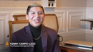CIA Major in a Minute—Food Business Management Student Kenny Carpio-Lazo