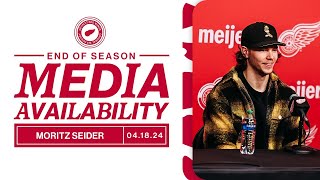 Moritz Seider 2023-24 Detroit Red Wings End of Season Media