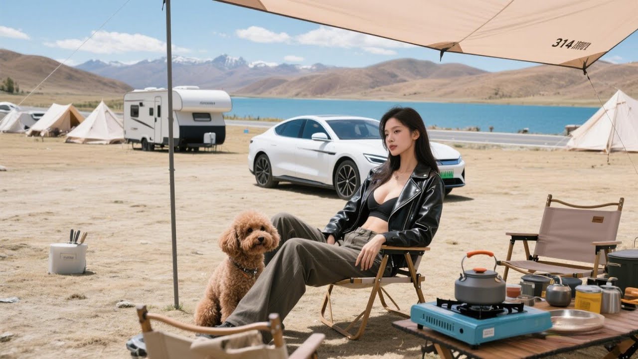 河南妹妹一人一车一狗自驾游西藏！真的很佩服她的勇气~#自驾游#户外旅行#旅行推荐官 #露营【西域小宝.旅行】