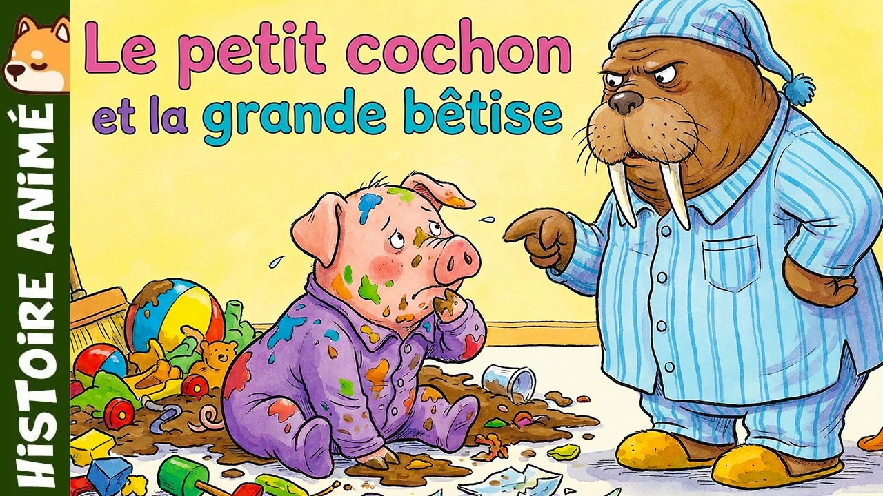 Le petit cochon et la grande bêtise 🐷| Histoire pour s’endormir | Conte pour enfant sur la patience