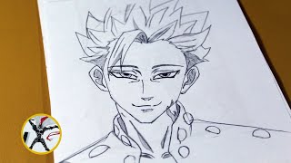 How To Draw Ban Step By Step Seven Deadly Sins Drawing Tutorial