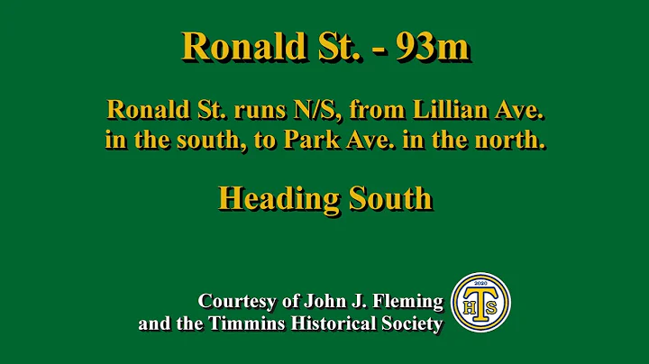 Ronald St. - Heading South (Timmins, Ontario, Cana...