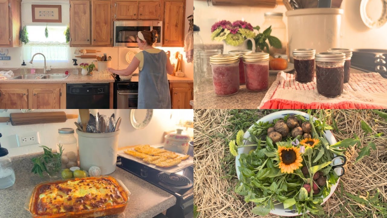 Blackberry Jam Two Ways, Zucchini Lasagna, Sharing the Harvest, and Blackberry Pie Ice Cream