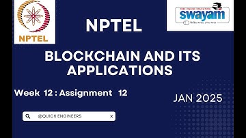 Nptel Jan2025 Blockchain and it