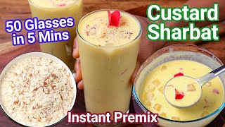 Custard Sharbat with Instant Premix Powder | Instant Refreshing Beverage - Custard Doodh Ka Sharbat