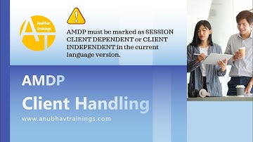 AMDP must be marked as SESSION CLIENT DEPENDENT | ABAP on Cloud contact@anubhavtrainings.com