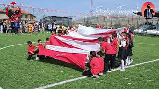 23 Nisan Şerit Bayrak Gösterisi Çarıksaraylar Şehit Bekir Aksöz İlkokulu 4A Sınıfı 20242025