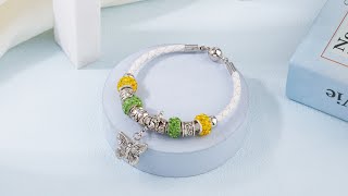 DIY European Beads Bracelet with Leather Cords | Pandahall DIY Tutorial