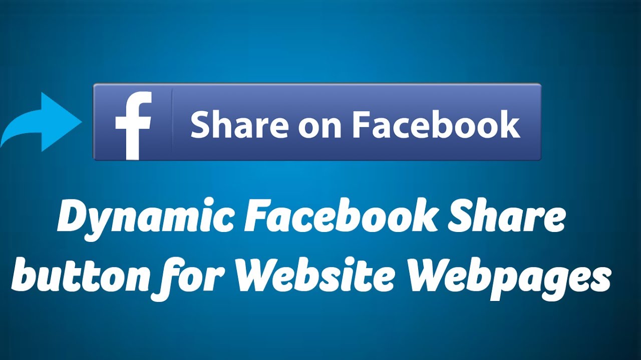 Dynamic Facebook Share Button For Website Webpages