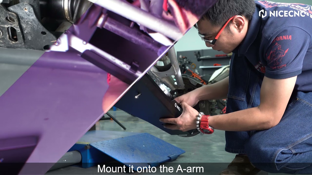 NICECNC | How To Install Front Lower A-arm Guards Aluminum - YouTube