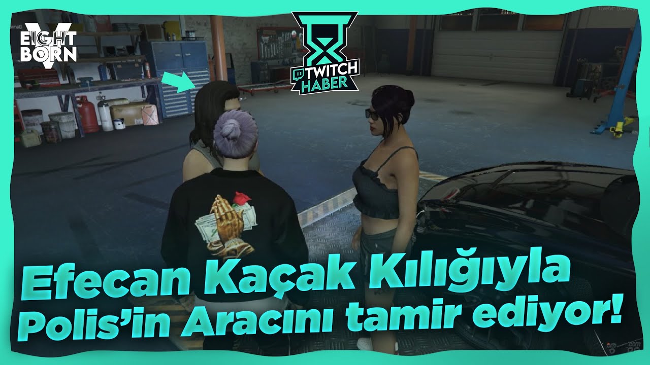 Efecan Kaçak Kılığıyla Polis'in Aracını Tamir Ediyor! | EightbornV2