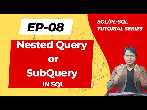 #8 nested query or subquery  in sql | SQl/PL-SQL Tutorial Series