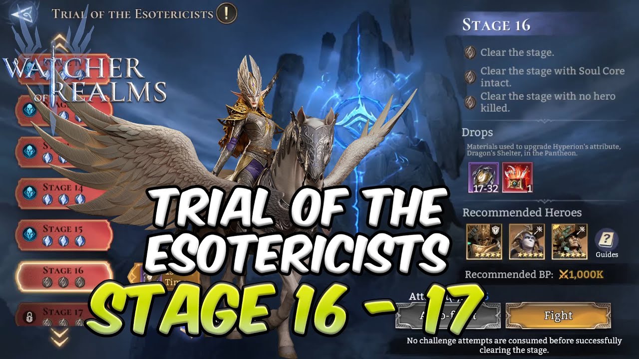 Trial of the Esotericists Stage 16-17 | Watcher of Realms