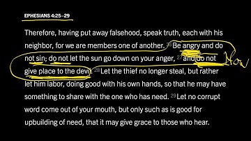 How Not to Go to Bed Angry: Ephesians 4:25–29, Part 6