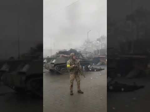 Ирпень Горит колонна десанта РФ, УНИАН