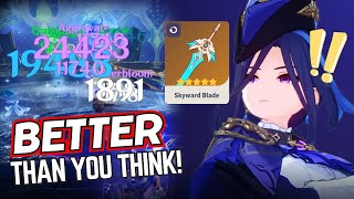 Skyward Clorinde is ACTUALLY LEGIT! Possibly Strongest F2P Weapon?? ~  Genshin Impact