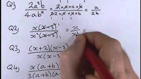 How to do Algebra  Part 1 7   Simplifying Algebraic Fractions 1