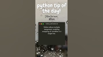 Python allows multiple assignment, enabling swapping of variables in a single line.