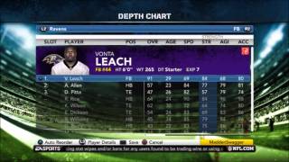 Online roster/depth chart tip