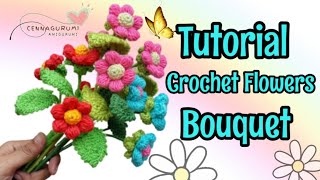 Crochet Flowers Bouquet  How to Crochet Easy Bobble Flowers Bouquet  Mother's Day Crochet Flowers