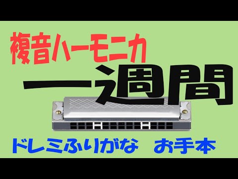 一週間 Ｃ調複音ハーモニカ ドレミ 光るお手本