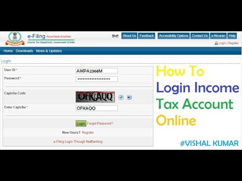 how to login Income Tax account