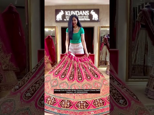 Unboxing Premium Bridal Lehenga😍Shopping in Chandni Chowk#shorts #ashortaday #lehenga #lehengacholi class=