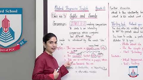 Class 6 - English - Unit 5 - Lecture 3 Similies-making comparisons - Allied Schools