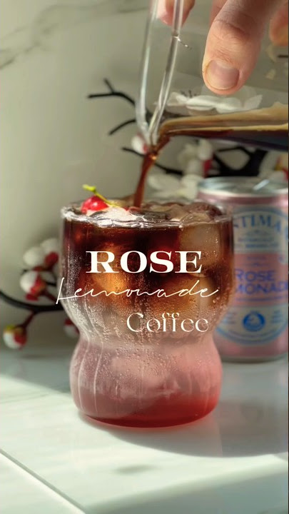 Fentimans Rose Lemonade Coffee #fentimans #icedcoffee #coffeecocktail #coffeetime #lemonade #asmr