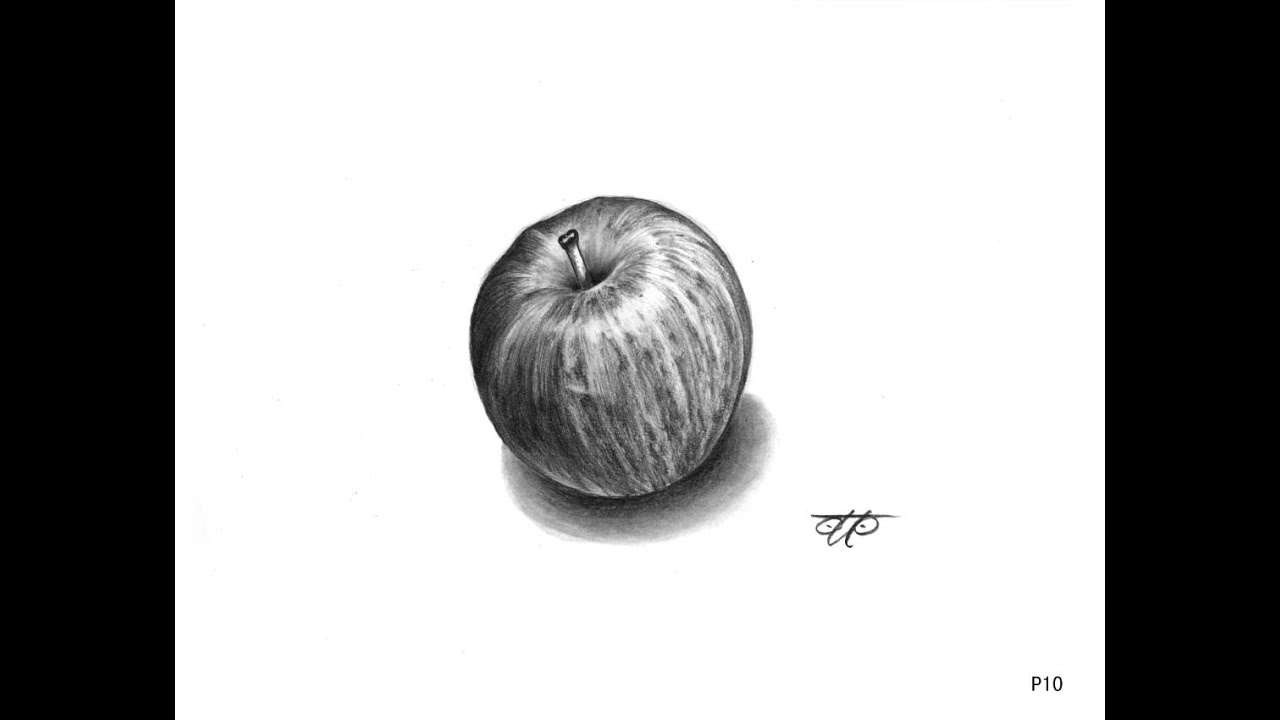 apple, sketch, pencil, time lapse, drawing, 鉛筆素描, 蘋果, OTTOART, apple pencil...