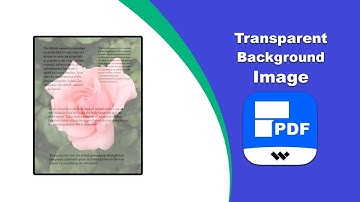 How to add a transparent background image in a pdf file in Wondershare PDFelement