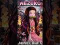 Nezuko Kamado in Minecraft 😈🔥 | Demon Slayer Build #minecraft #shorts
