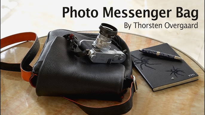 MegaGear Pebble Top Grain Leather Camera Messenger Bag for Mirrorless,  Instant and DSLR Cameras