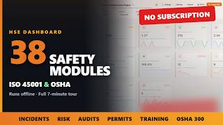 Full HSE Dashboard Software: 38 Modules, ISO 45001 & OSHA (No Subscription) News