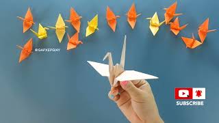 The simplest and easiest way to fold a paper crane  for kids